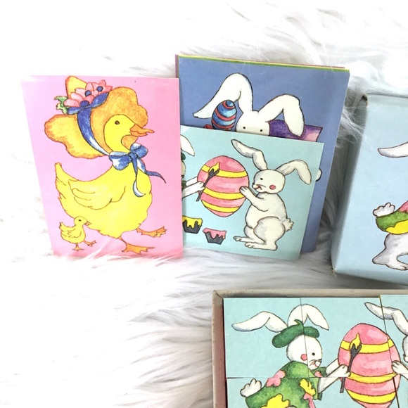 Vintage Lillian Vernon Easter Wood Blocks 1990 - Picture 3 of 6